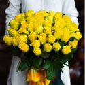 Букет 51 жовта троянда Пенні Лейн