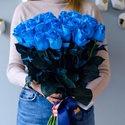 Букет 25 синіх троянд Роял Блу