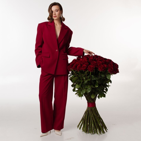 Букет 101 роза Эксплорер