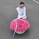 Цветы в корзине "201 розовая кенийская роза"