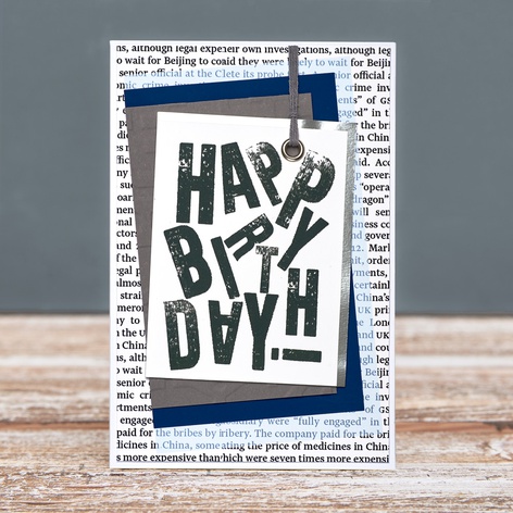 Поздравительная открытка для мужчины "Happy Birthday"