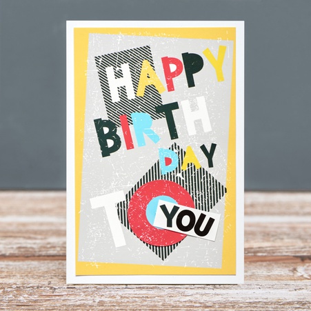 Листівка ручної роботи "Happy Birthday to you"