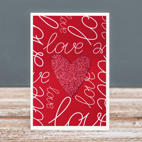 Открытка ручной работы "Love you"