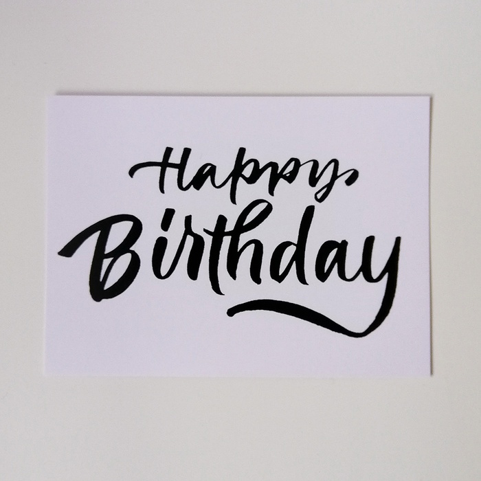 Мини открытка Happy birthday
