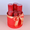 Подарочный набор со свечами красными