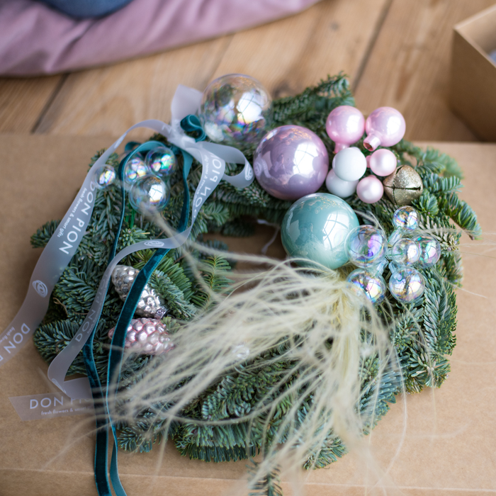 Набор для создания веночка "Пудровая зима"