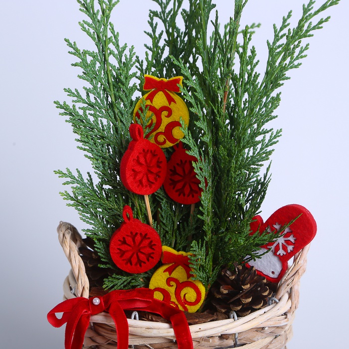 Композиція в кошику "Яскрава зима"