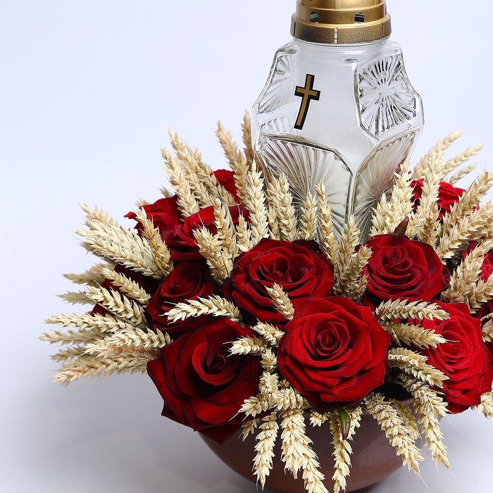 Ритуальная композиция с лампадкой "Луч вечности"