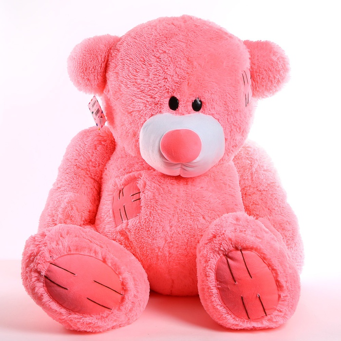Мягкая игрушка Медведь Тедди, розовый, M
