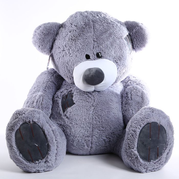 Мягкая игрушка Медведь Тедди, серый, M