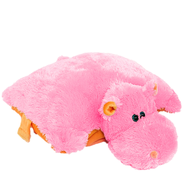 М'яка іграшка подушка бегемот рожевий