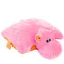Мягкая игрушка подушка бегемот розовый