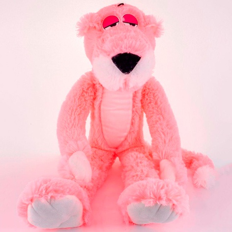 Плюшева м'яка іграшка пантера рожева