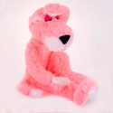 Плюшевая мягкая игрушка пантера розовая