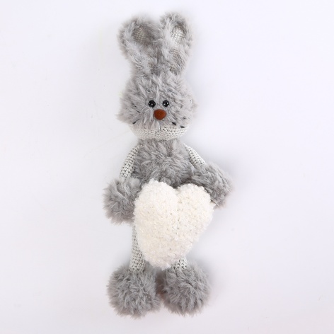 Мягкая вязанная игрушка зайчик