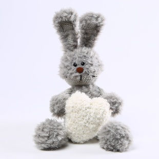 Мягкая вязанная игрушка зайчик