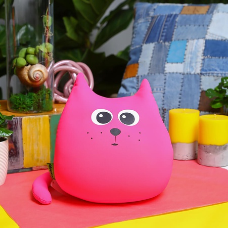 Мягкая игрушка-антистресс "Кот Розовый", мини