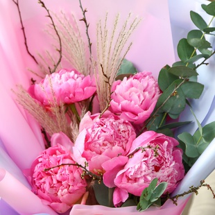 Букет з півоній "Ніжний рожевий"