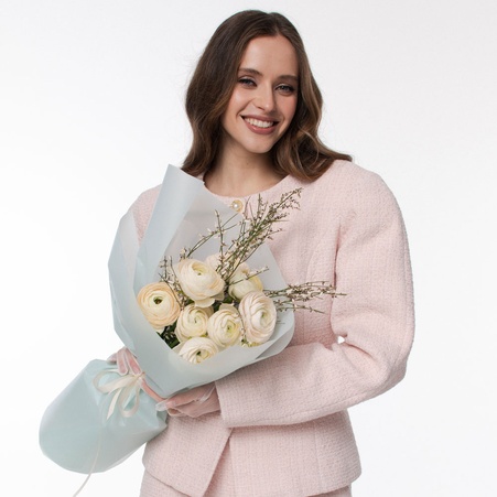 Букет из ранункулюсов "Шанель"