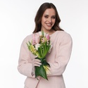 Букет с гиацинтами и тюльпанами "Дыхание весны"