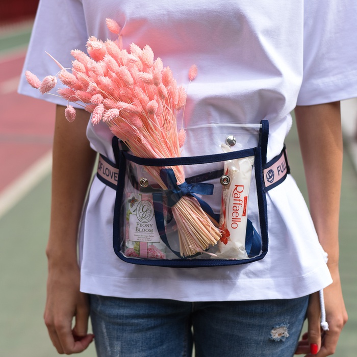 Цветы в сумке "Нежный сухоцвет"