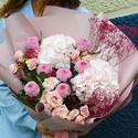 Букет с хризантемой "Розовый восторг"