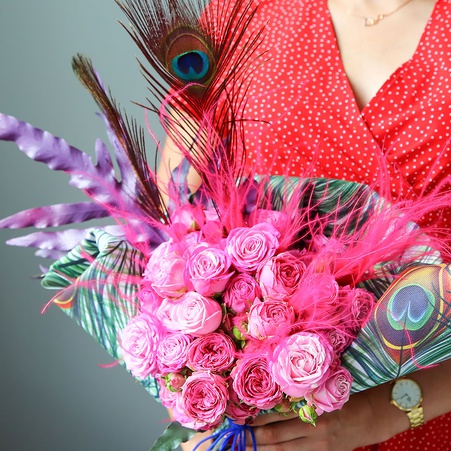 Букет Tropical Сollection "Павлиний хвост"