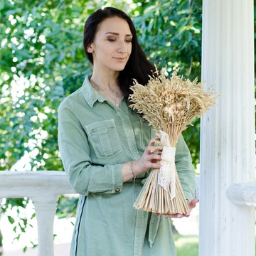 Букет із сухоцвітів "Пшениця та просо"