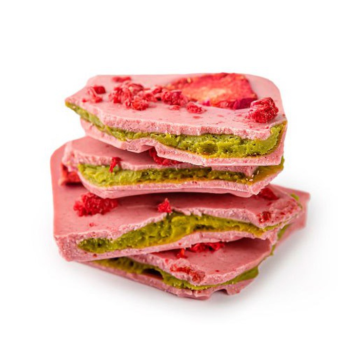 Малиновый шоколад с фисташковой пастой от Spell