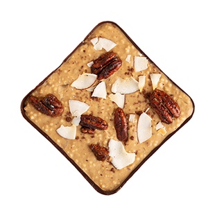 Плитка темного, белого шоколада с карамелью, с пеканом и кокосом от Spell