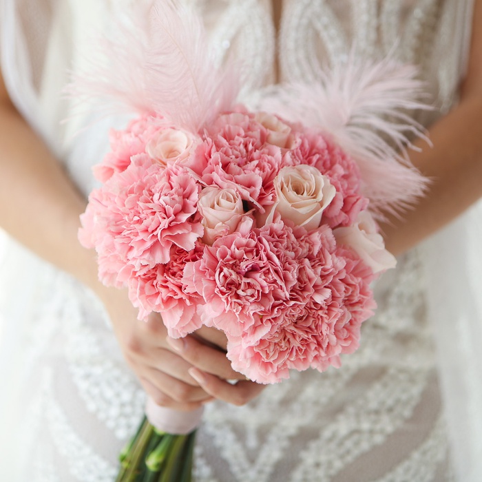 Букет невесты "Богемный розовый"