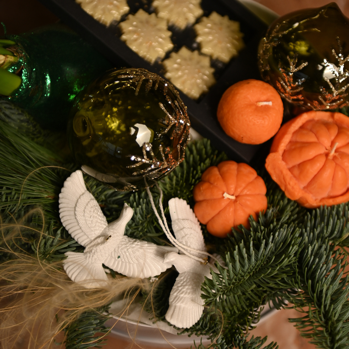 Подарочный новогодний набор со свечами "Теплое счастье"