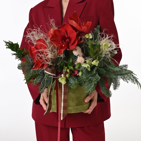 Квіти в коробці "Новорічна казка"