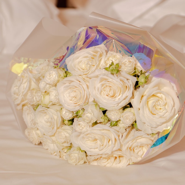 Букет з трояндами "Романтичний прованс", S