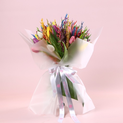 Букет с тюльпанами "Весеннее танго"