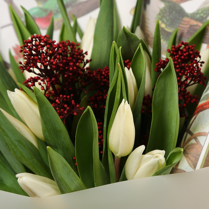 Букет зимовий  "Морозні тюльпани"